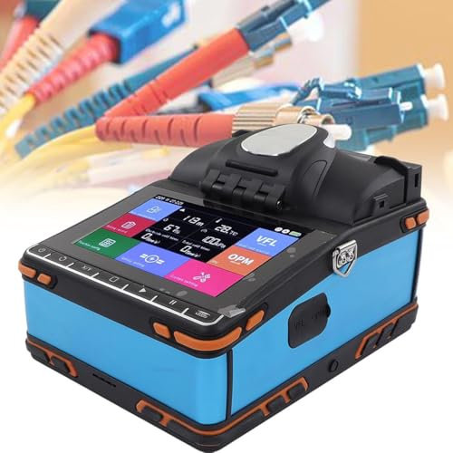 GYQSSD Giuntatrice a Fusione in Fibra Ottica, Macchina Automatica per La Saldatura di Fibre Ottiche, con Giuntatrice a Fusione 8s E Riscaldamento 18s, per Progetti di Cavi E Fibre Ottiche