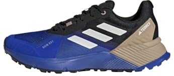 Adidas Homme Terrex Soulstride Rain.RDY Trail Running Shoes, Semi Lucid Blue/Grey One/Blanch Cargo, 46 EU