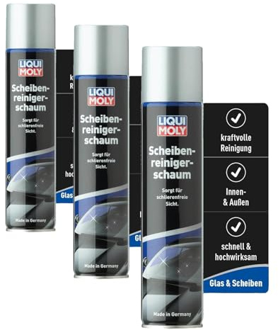 LIQUI MOLY Scheibenreinigerschaum, Art.-Nr. 1512 I 300ml Schaumreiniger Auto für mehr Durchblick Innen & Außen I Kraftvolle Reinigung von Silikon, Nikotin, Insekten sowie Öl & Fett I Scheibenreiniger