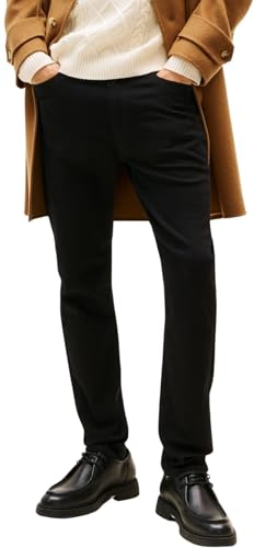 Tommy Hilfiger Men's Bleecker Burn Black Slim Fit Jeans, Black (Burn Black), 30W/30L