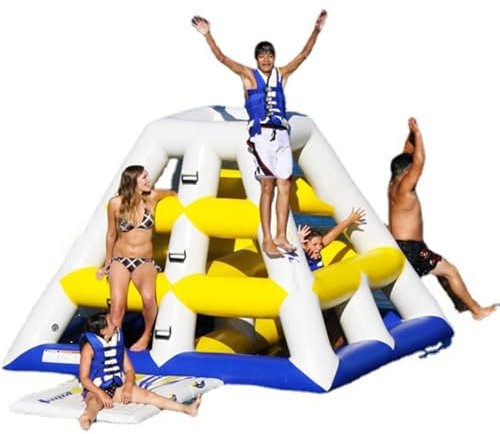 Commercial Water Park Inflatable Slide and Climbing Tower, Durable and Fun for Ocean Parks and Water Sports