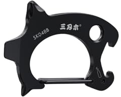 Sanrenmu EDC - Llavero abrebotellas de barra de palanca multiherramienta de acero inoxidable con clip de destornillador plano/cruz, funciones de agujero para cordón para llevar todos los días (negro)