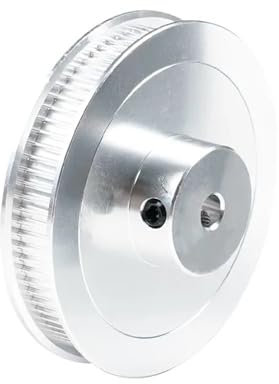 Parti per stampante 3D V2.4, puleggia GT2 a 80 denti, diametro interno 5 mm, larghezza cinghia 6 mm, lega di alluminio, puleggia ruota motrice 80T 2GT(Silver)