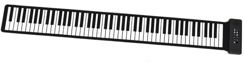 Eujgoov Rollen Sie die Klavier -Tastatur Tragbare Leichte Faltbare Elektronische Tastatur für Musikliebhaber mit Lautsprecher -Akkordfunktion für Unterricht Im Klassenzimmer 88 Tasten Handroll Klavier