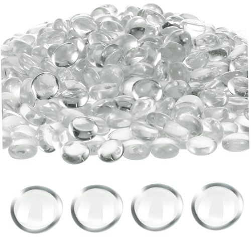 Healifty Perles de Verre Plates Transparentes Billes Décoratives pour Vases Aquariums et Projets DIY Remplissage Polyvalent et Empilable