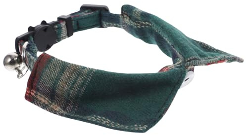 BESTonZON Katzenhalsband mit Glöckchen Halsbandschmuck für Kariertes aus Leichtem Katzenhalsbänder mit Anhängern Einfach zu Reinigen und Farbecht