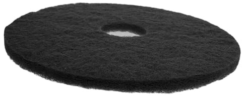 WEKAMOS Tampon de Nettoyage de Sol Noir en Tissu pour Machine à Plancher 17 Pouces, Coussin Facile D'utilisation et Gain de Temps pour Sols en Marbre