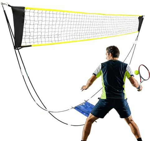 Filet de Badminton,Équipement d'entraînement Sportif Pliable,Filet de Tennis Portable | pour arrière-Cour, Terrain, Pratique, Vacances, Plage, Parc, Gymnase, école