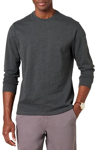 Amazon Essentials Herr Slim-Fit långärmad t-shirt, mörkgrå ljung, Large