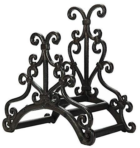 Sungmor Supporto per tubo da giardino in ghisa – Portagomma decorativo con motivo vintage Grande contenitore per tubo dell'acqua – Supporto per tubo flessibile in metallo per interni ed esterni