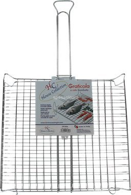 Griglia barbecue, Graticola, Leggera, a conchiglia, acciaio, 35x40