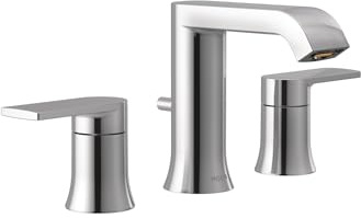 Moen T6708 Genta LX Two Handle Widespread Modern Bathroom Facuet Valve Required, Chrome