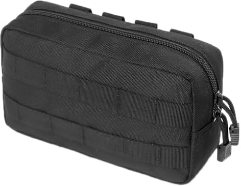 TRIWONDER Poche Molle Sacoche Ceinture Militaire Pochette Tactique Sac EDC Multifonctionnel pour Camping Randonnée Voyage (A - Noir)