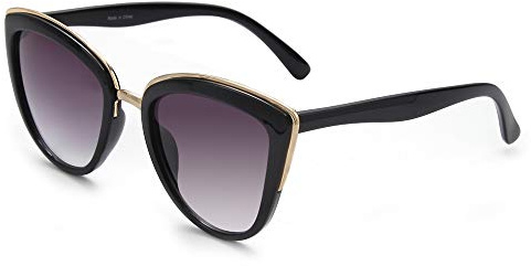 OuShiun Vintage Cat Eye Sonnenbrille für Damen Mode überdimensioniert trendige Cateye Sonnenbrille klassischen Stil UV Schutz