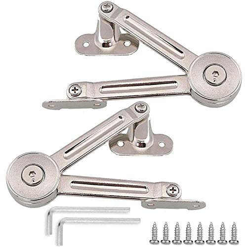 Klappenbeschlag, NALCY Stützstange, Klappenstütze Klappenhalter für Klappen aus Holz & Alurahmen Komplett Set Möbelbeschläge 2PCS