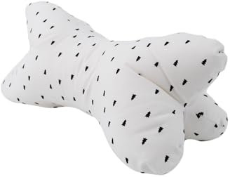 POWER INN Leseknochen groß ca. 44x23cm | Nackenkissen als Buchstütze und Lesekissen | 60° waschbar aus hochwertigem Designer-Druckstoff 100% Baumwolle | (44 x 23, Weiß)