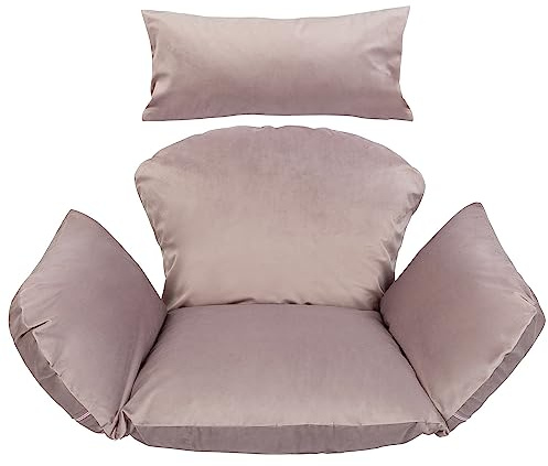 Ferocity Suspendu Hamac Chaise Coussins, Imperméable Siège de Chaise Rembourrage pour Patio Jardin, Balançoire Panier Suspendu Coussin de Siege, Dirty Pink Rose [114]