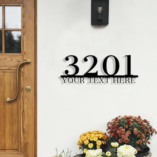 Numero civico personalizzabile, Targa Personalizzata con Numeri Civici Esterni, Resistente alle intemperie, Antiruggine, Personalizzato in Metallo in varie misure numero civico