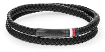 Tommy Hilfiger Jewelry Armband für Herren mit Geflochtenem Leder in Doppelschlaufe – Erhältlich in Braun, Schwarz oder Blau