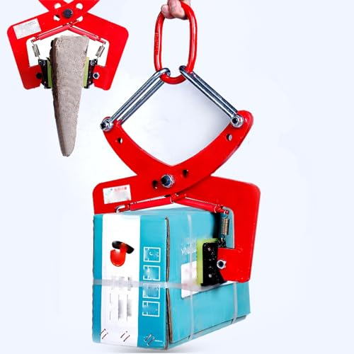Bordsteinzange Steinhebeklammern Werkzeug Tragender Grabo, Vertikaler Pflasterheber für Granitplatten/ Bordstein/ Ziegel, Hochleistungs-Scherenheber mit Gummiauskleidung ( Size : L: Opening 10-30cm (4