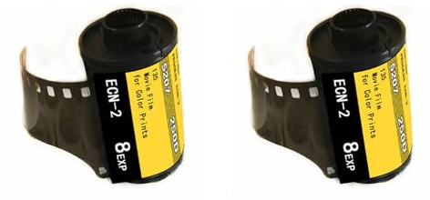 dissot 2pcs 35mm ECN-2 Pellicola a Colori Negativo Film 35mm 8EXP Macchina Fotografica Rotolo di Pellicola a Colori per 135 Fotocamere NT Tipo-135