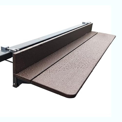 Balkontisch Zum Einhängen, Klappbar Balkontisch Hängend, Balkongeländer Tisch, Klappbar Balkonhängetisch, Höhenverstellbar Hängetisch, Gartentisch Outdoortisch, Balkontisch Für Terrasse Garten(37x80cm