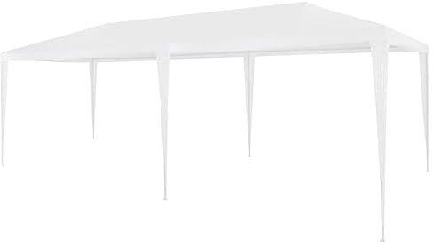 Rasen & Garten, Outdoor-Wohnen, Außenstrukturen, Vordächer & Pavillons, Partyzelt, 3 x 6 m, Polyethylen, Weiß
