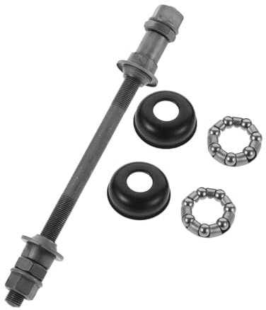 GAROZATION Mountain Bike Rear Axle 180mm Steel Axle Hub Base Kit Grey Coating Heavy Duty Easy Install