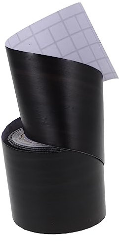 Uonlytech 5m Self-Adhesive Black PVC Corner Skirting Board Trim Peel and Stick Wall Decoration for Home Use Flexible Baseboard Covering for Seamless Finishing and Stain Concealing