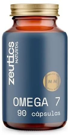 Vegan Omega 7 | 90 cápsulas | Zeutics by Naturitas | Marta Marcè | Omega 7 de Espino Amarillo, DHA y Vitamina E | Piel, Mucosas y Antioxidante | Piel, Cerebro y Envejecimiento | Nutrición Vegana