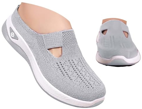 riou Zapatillas Verano Mujer Zapatos sin Cordones para Caminar Zapatillas de Estar por Casa Ligeras Pantuflas Chancletas Slippers Antideslizante Transpirables Calzado Malla