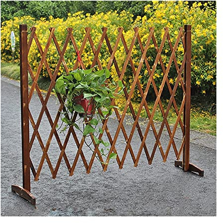 Clôture de jardin en bois autoportante pour animaux domestiques et treillis pour plantes grimpantes, planche décorative pour pelouse, balcon et cour, clôture idéale pour sapin de Noël (H x L 50 x L160
