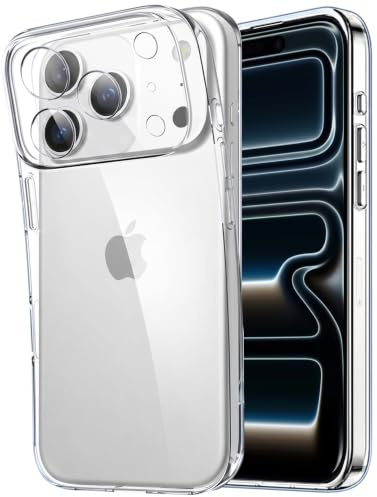 Oprimio Kristallklar Hülle kompatibel mit iPhone 17 Pro Max [Silikon Hülle] [%100 Durchsichtig] [Deutsche Material] [Ultra Dünn] Klar Handyhülle kompatibel mit Apple iPhone 17 Pro Max