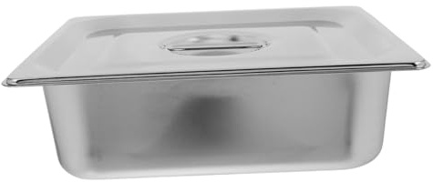 TOYANDONA Bacs De Restaurant Inox 1/2 Format 33x265x100mm En Acier Inoxydable Épais Avec Couvercle, Plats De Buffet Pour Traiteurs, Usage Hôtelier Et Événements, Lot De 2 Pièces