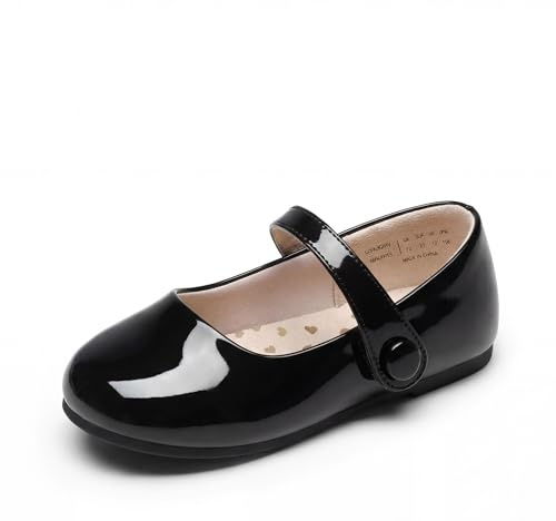 DREAM PAIRS Scarpe Basse Mary Jane per Bambine, Ballerine Bambina da Sposa con Punta Tonda per Scuola Feste,Size 30,Nero,SKFA26001K