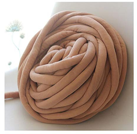 Häkelgarn Weich 250g klobige Strickdecke Garn Baumwollgeflechtrohr super sperriger Arm Stricken Alternativgarn(Camel)