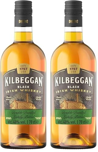 Kilbeggan Black Irish Whiskey 40% Vol. 0,7l (Lot de 2)