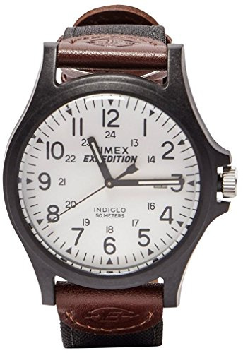 Timex Expedition Acadia herrklocka 40 mm, Brun/vit, armband