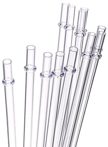 DAKOUFISH 11 Inch Clear Reusable Plastic Replacement Drinking Straws Extra Long for 24oz & 40oz Mason Jar Tumblers,Set of 12 Pcs Straws with Cleaning Brush (11inch,Clear)