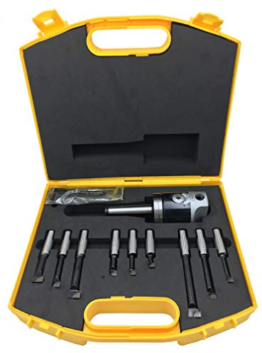 Boring Head 2(7/8-20) With MT2 Shank 3/8-16 Thread and 9Pcs 1/2 Shank Boring Bar Sets