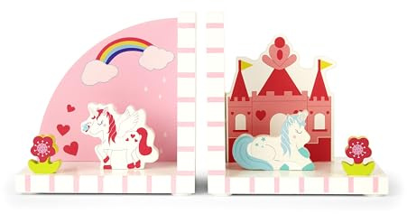 Mousehouse Gifts - Kinder 3D-Einhorn-Buchstützen - aus Holz - Mädchen & Jungen