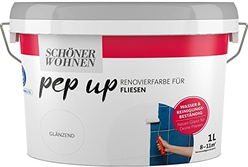 Pep up Renovierfarbe für Fliesen 1 l Hellgrau glänzend