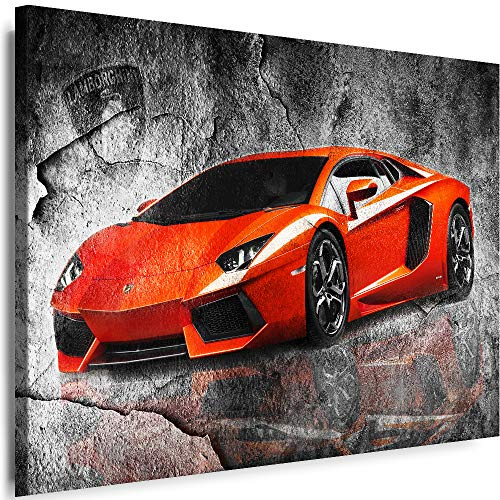 Myartstyle - Bilder Auto Lamborghini 80 x 60 cm Leinwandbilder XXL - 1 Teilige Wandbilder Sport Kunstdrucke w-a-2024-62