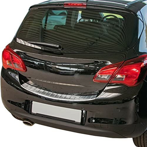 Recambo | Protector de Parachoques Trasero | Compatible con Corsa E | 2014 2019 | Acero Inoxidable Mate | Protección Borde de Carga