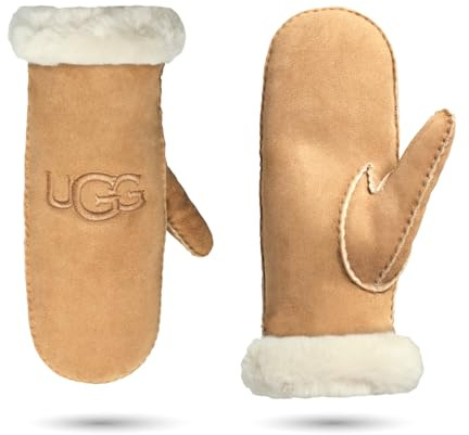 UGG Damen Embroidered Water Resistant Sheepskin Mitten with Tech Palm Handschuhe für kaltes Wetter
