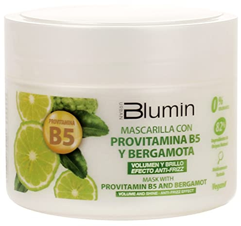 Blumin Mascarilla efecto Anti-Frizz con Bergamota y Provitamina B5, Volumen y Brillo, 300 ml