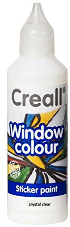 Tophobby Fensterfarbe 80 ml Kristallklar Enkaustik Fenstermalfarbe Glow in the Dark