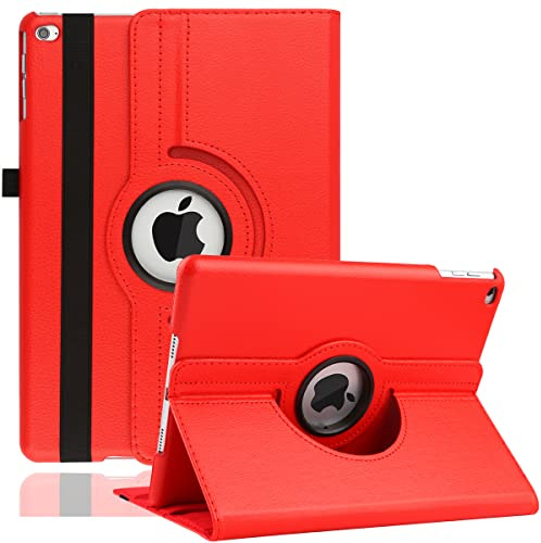 Hülle für iPad 10.2 7./8./9. Generation (2021/2020/2019) - 360 Grad verstellbare Schutzhülle mit Auto Schlaf/Aufwach (Red)