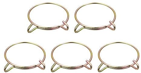sourcing map 5 Stk. Schlauchschellen, 60mm ID für 58-58.5mm Benzinschlauch Schellen, 65Mn Stahl Kraftstoffleitung Rohrschellen für Luftschläuche Wasserschläuche Silikonschläuche