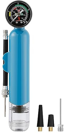 Teksome Pompe à air pour Boules - Pompe de Sport Portable avec manomètre | Accessoires de Ballon d'exercice Dispositifs de gonflage pour Football, Basket-Ball, Football, Volley-Ball, Ballon d'eau
